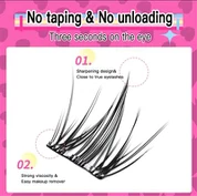 Limfria segmenterade naturliga ögonfransar