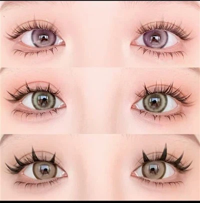 Limfria segmenterade tjocka övre ögonfransar