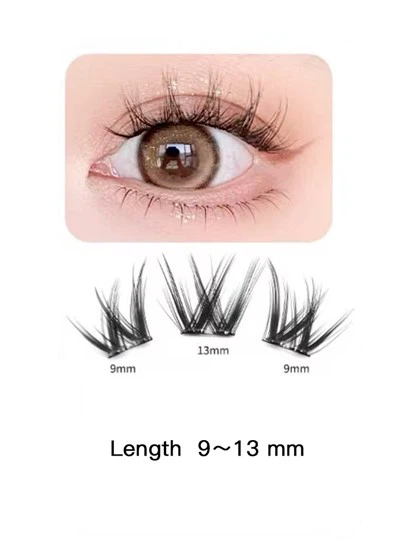 Limfria segmenterade lockande övre ögonfransar