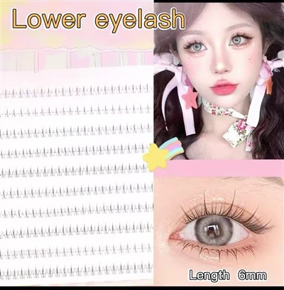 Limfria segmenterade nedre ögonfransar